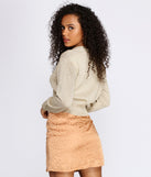 Dripped In Glitter Cropped Cardigan