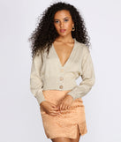 Dripped In Glitter Cropped Cardigan