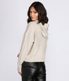 Cable Knit Sleeve Hoodie