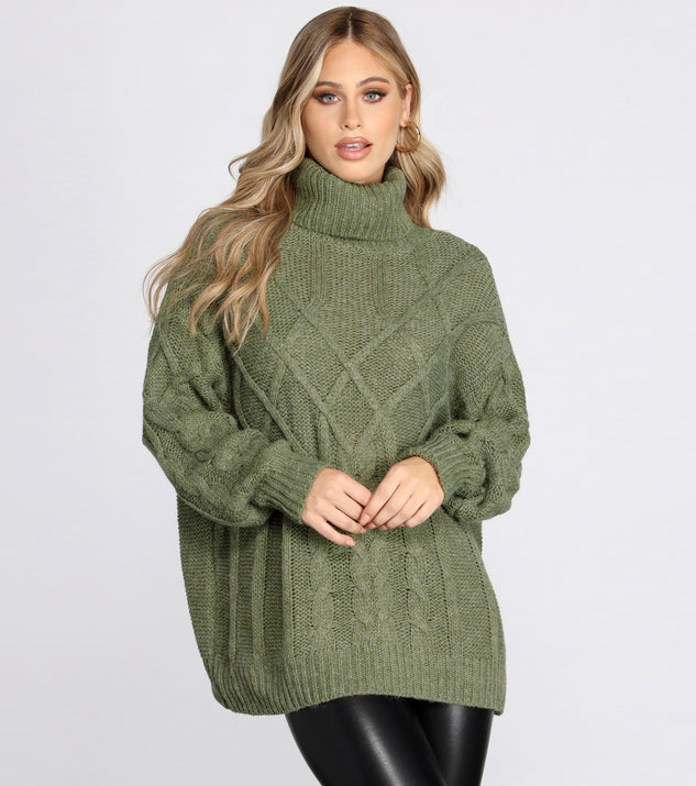 Oversized Cable Knit Sweater