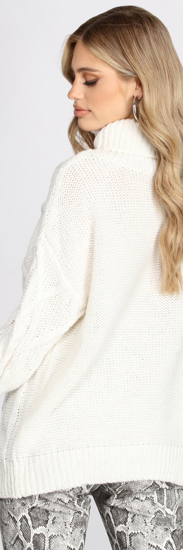 Oversized Cable Knit Sweater