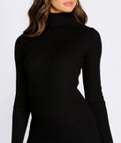 Long Sleeve Ribbed Mini Dress