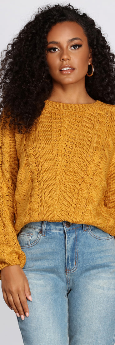Cable Knit Cutie Sweater