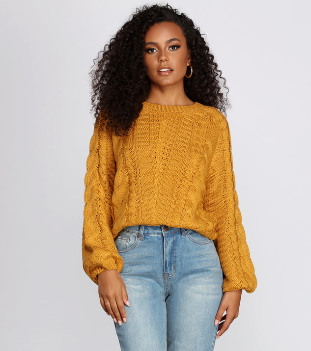 Cable Knit Cutie Sweater