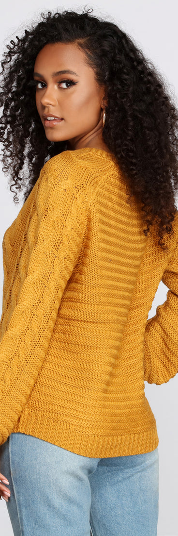 Cable Knit Cutie Sweater