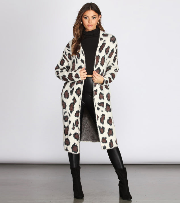 トップス COOHEM LEOPARD MOHAIR CARDIGAN Leopard-print cashmere cardigan in Multicolor for Women