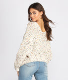 Confetti Knit V Neck Sweater