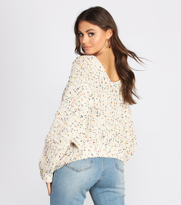 Confetti Knit V Neck Sweater & Windsor