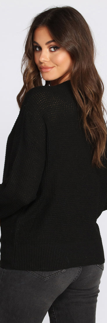 Basic Wrap Front Sweater