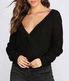 Basic Wrap Front Sweater