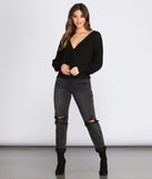 Basic Wrap Front Sweater