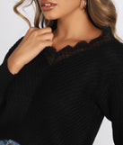 Lace Detail Knit Sweater