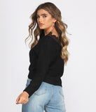 Lace Detail Knit Sweater