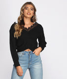 Lace Detail Knit Sweater