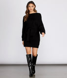 Cozy Up Dolman Sleeve Sweater Dress creates the perfect New Year’s Eve Outfit or new years dress with stylish details in the latest trends to ring in 2023!