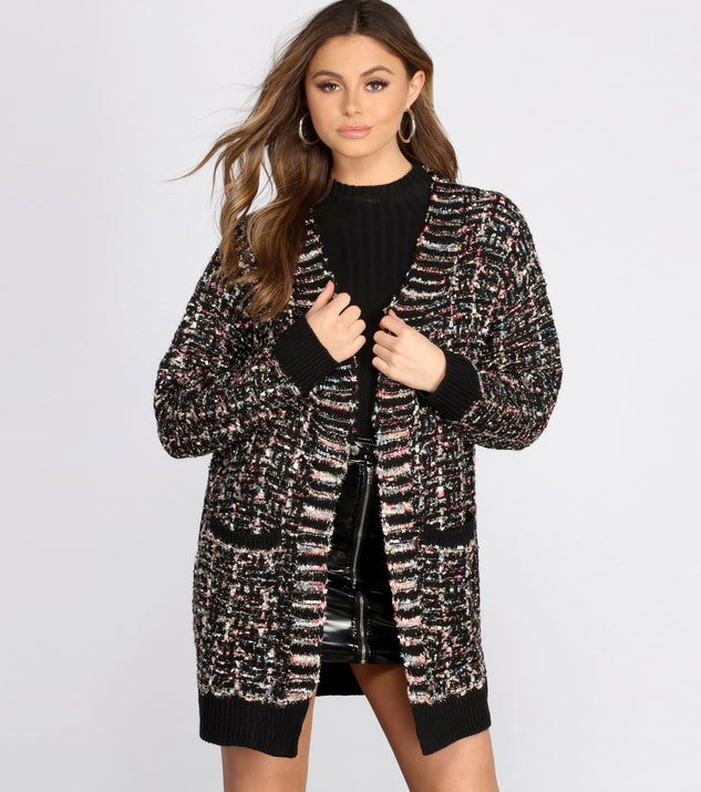 Confetti Knit Oversized Cardigan