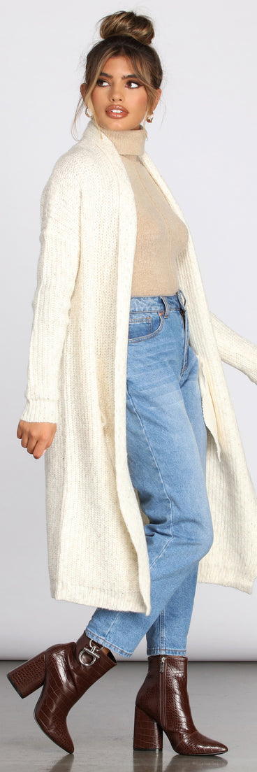 Major Cozy Vibes Long Cardigan