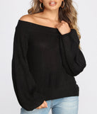 Perfect Puff Sleeve Off The Shoulder Sweater