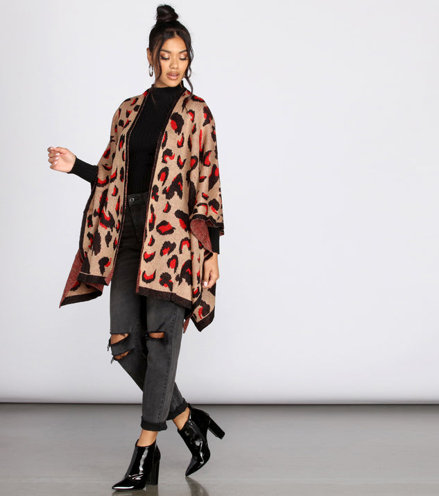 Cozy Leopard Print Kimono for 2022 festival outfits, festival dress, outfits for raves, concert outfits, and/or club outfits