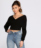 With fun and flirty details, Ribbed Knit Surplice Top shows off your unique style for a trendy outfit for the summer season!