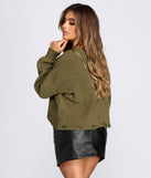 With fun and flirty details, Distressed Chenille Knit Sweater shows off your unique style for a trendy outfit for the summer season!