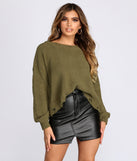 With fun and flirty details, Distressed Chenille Knit Sweater shows off your unique style for a trendy outfit for the summer season!