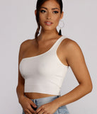 With fun and flirty details, One Shoulder Wonder Crop Top shows off your unique style for a trendy outfit for the summer season!