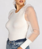 With fun and flirty details, Sheer And Chic Sweater Crop Top shows off your unique style for a trendy outfit for the summer season!