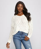 With fun and flirty details, Keeping Knit Stylish Twist Knot Sweater shows off your unique style for a trendy outfit for the summer season!