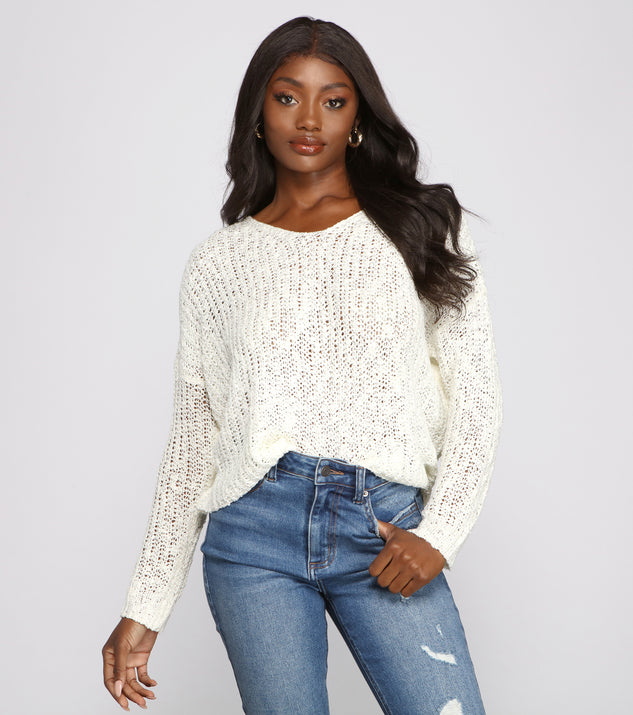 With fun and flirty details, Keeping Knit Stylish Twist Knot Sweater shows off your unique style for a trendy outfit for the summer season!