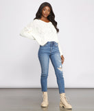 With fun and flirty details, Keeping Knit Stylish Twist Knot Sweater shows off your unique style for a trendy outfit for the summer season!