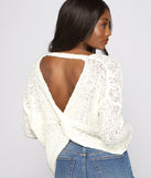 With fun and flirty details, Keeping Knit Stylish Twist Knot Sweater shows off your unique style for a trendy outfit for the summer season!