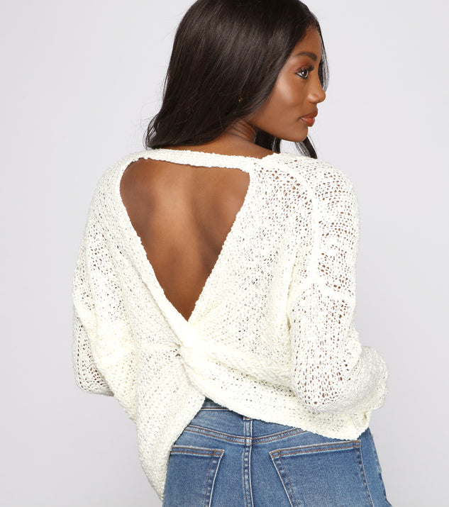 Keeping Knit Stylish Twist Knot Sweater Windsor