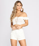 Crochet Beauty Off The Shoulder Crop Top is a trendy pick to create 2023 festival outfits, festival dresses, outfits for concerts or raves, and complete your best party outfits!