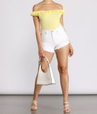 With fun and flirty details, Miss Pretty Ruffle Crop Top shows off your unique style for a trendy outfit for the summer season!