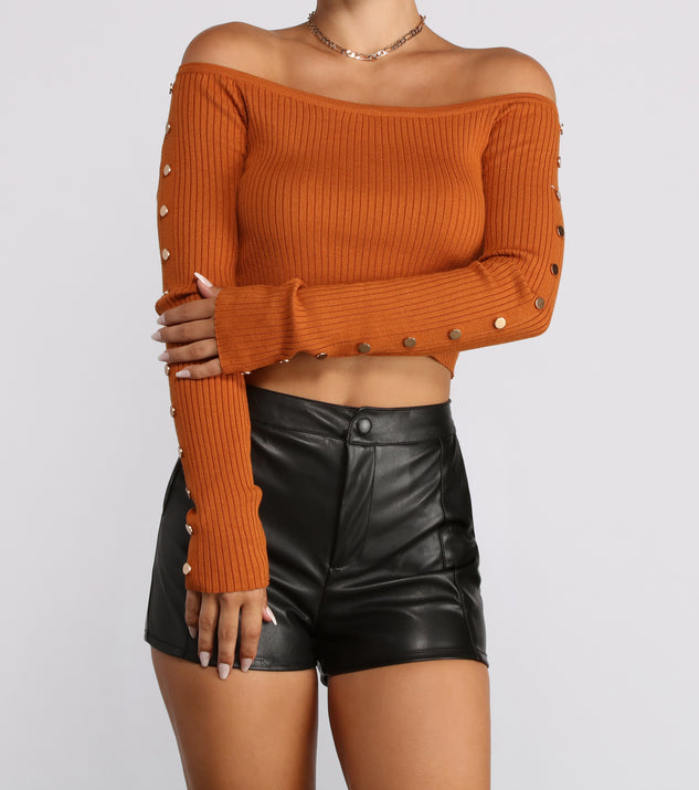 With fun and flirty details, Off To Better Places Button Knit Crop Top shows off your unique style for a trendy outfit for the summer season!