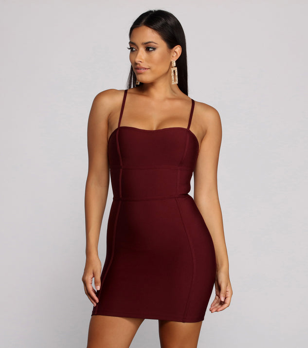 Major Babe Bandage Spaghetti Strap Mini Dress creates the perfect spring wedding guest dress or cocktail attire with stylish details in the latest trends for 2023!