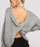 With fun and flirty details, Twist and Stun Open Back Sweater shows off your unique style for a trendy outfit for the summer season!