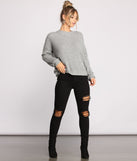 With fun and flirty details, Twist and Stun Open Back Sweater shows off your unique style for a trendy outfit for the summer season!
