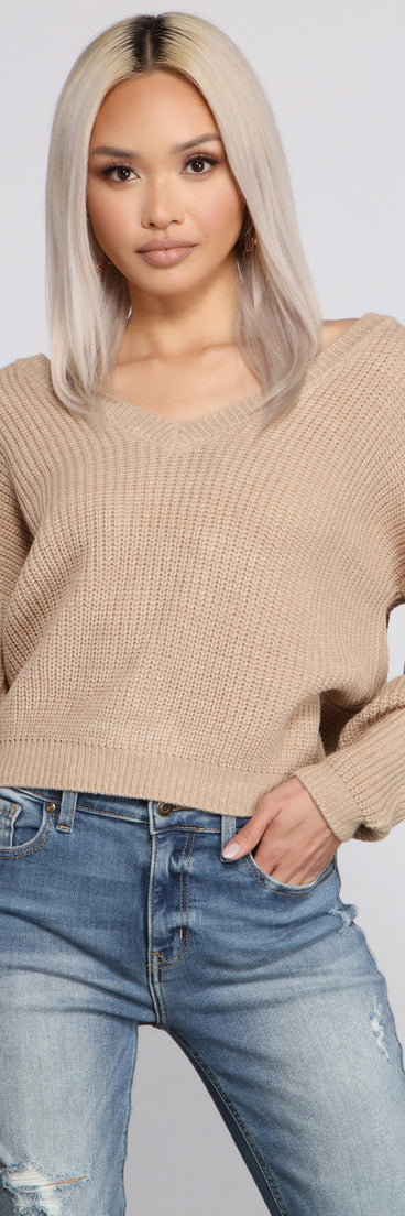 With fun and flirty details, Cozy And Chic V Neck Sweater shows off your unique style for a trendy outfit for the summer season!