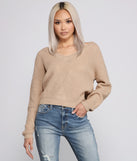 With fun and flirty details, Cozy And Chic V Neck Sweater shows off your unique style for a trendy outfit for the summer season!