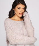 With fun and flirty details, So Cozy Metallic Eyelash Knit Sweater shows off your unique style for a trendy outfit for the summer season!