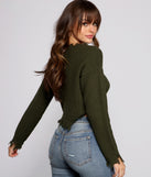 With fun and flirty details, Stylishly Distressed Cropped Sweater shows off your unique style for a trendy outfit for the summer season!