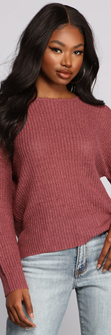 With fun and flirty details, Loving Knit Basic Open Back Sweater shows off your unique style for a trendy outfit for the summer season!