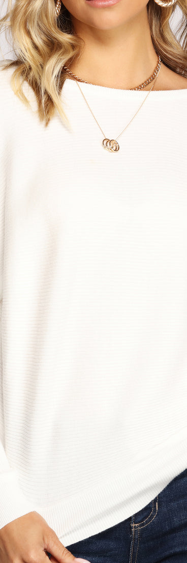 With fun and flirty details, Stay Cozy Ribbed Crew Neck Sweater shows off your unique style for a trendy outfit for the summer season!