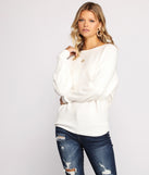 With fun and flirty details, Stay Cozy Ribbed Crew Neck Sweater shows off your unique style for a trendy outfit for the summer season!