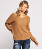 With fun and flirty details, Trendy Knot Back V Neck Sweater shows off your unique style for a trendy outfit for the summer season!
