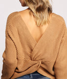 With fun and flirty details, Trendy Knot Back V Neck Sweater shows off your unique style for a trendy outfit for the summer season!
