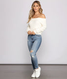 With fun and flirty details, Off the Shoulder Cable Knit Sweater shows off your unique style for a trendy outfit for the summer season!