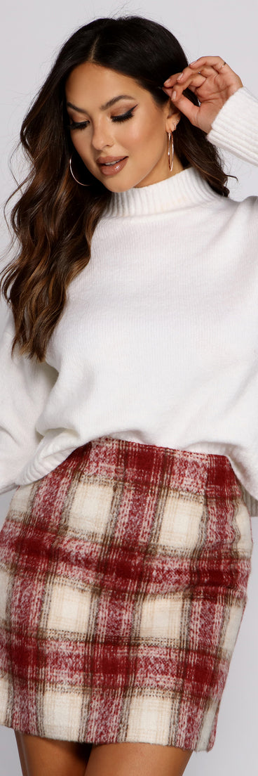 The trendy Basic And Chic Mock Neck Sweater is the perfect pick to create a holiday outfit, new years attire, cocktail outfit, or party look for any seasonal event!